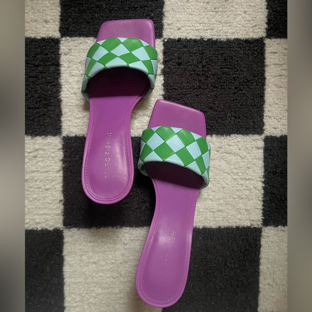 Purple & Green Checkered Mule